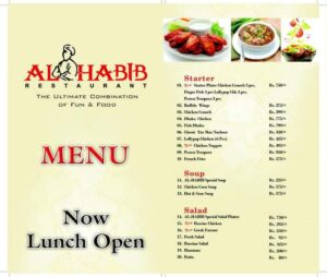 Al Habib Do Darya Karachi BBQ Menu Prices