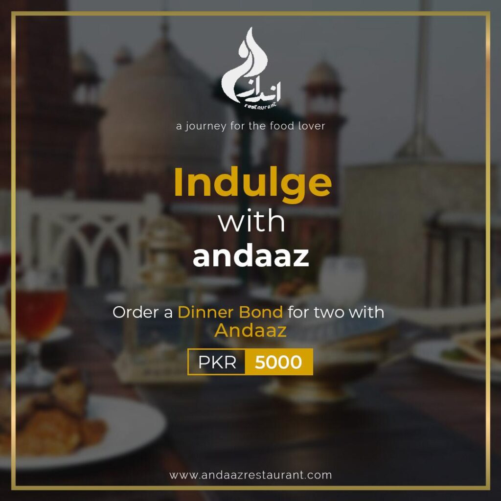 Andaaz Restaurant Lahore Food Street Menu Prices Contact Number