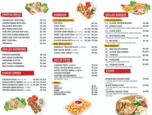 Courtyard Grill Lahore Menu Prices