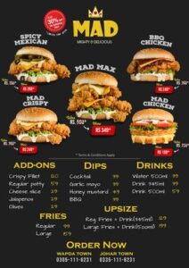 MAD Restaurant Lahore Menu Prices