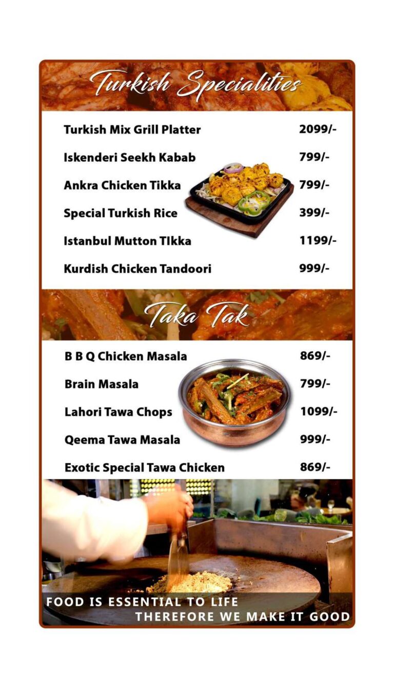 Options Restaurant Barkat Market Lahore Menu Prices Birthday Decor