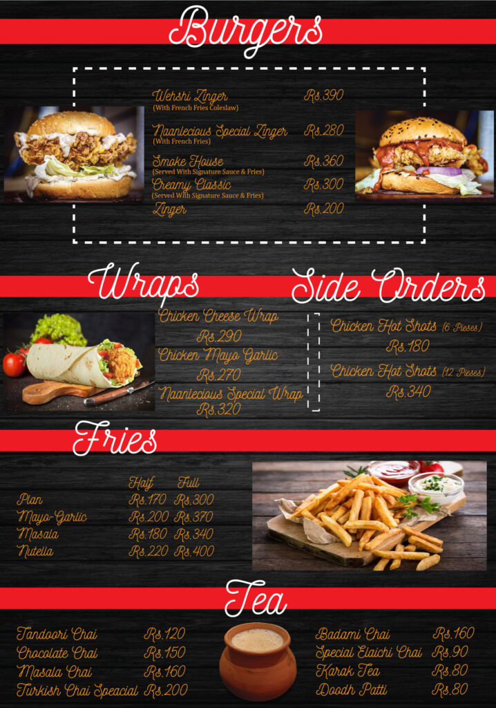 Naanlecious Gujranwala Menu Prices Location Address Number