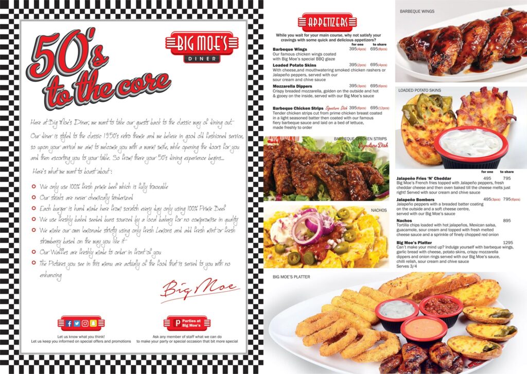 Big Moe's Phase 5 Menu Card Location Contact Number Deals Pictures