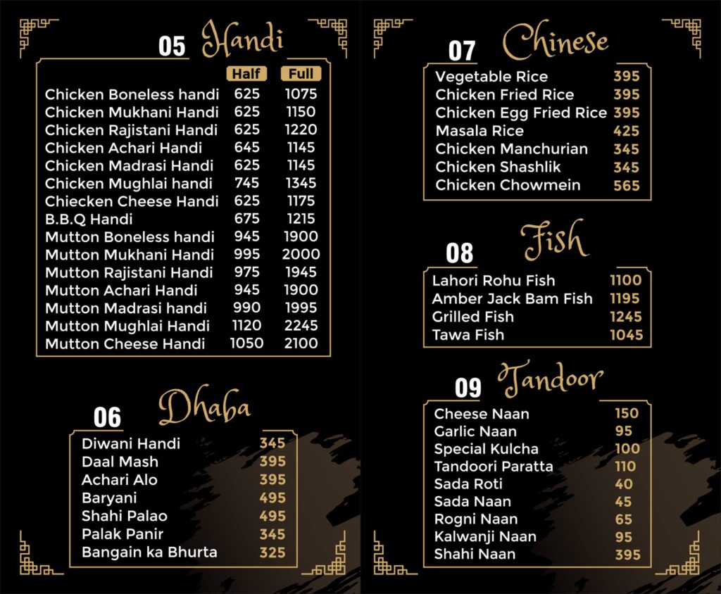 Shahi Bawarchi Khana Menu Lahore Contact Number Address Location