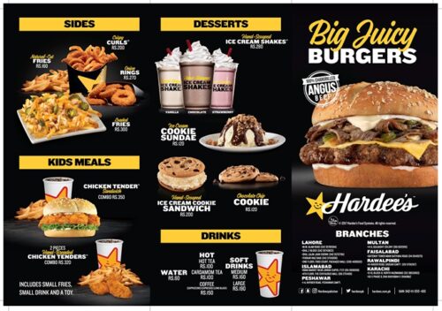 Hardee S Faisalabad Menu Prices Contact Number Location Deals Address