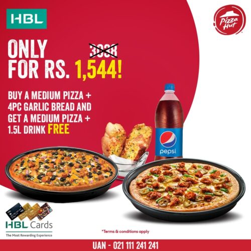 Pizza Hut HBL Deals 2022 Up To 25 Off On Debit and Credit Cards